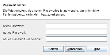 Der Dialog zum &Auml;ndern des Passwortes