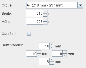 Die Registerkarte Gr&ouml;&szlig;e und R&auml;nder
