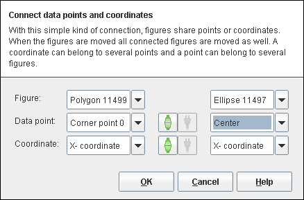 The Merge and split points and coordinates dialog