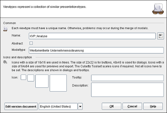 The view type editor