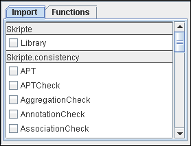 The Import tab