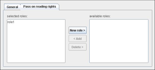 Pass on reading rights to other roles