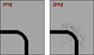 Comparison of PNG and JPEG formats